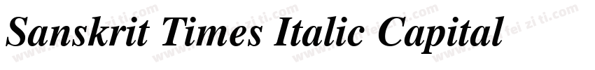 Sanskrit Times Italic Capital Regul字体转换